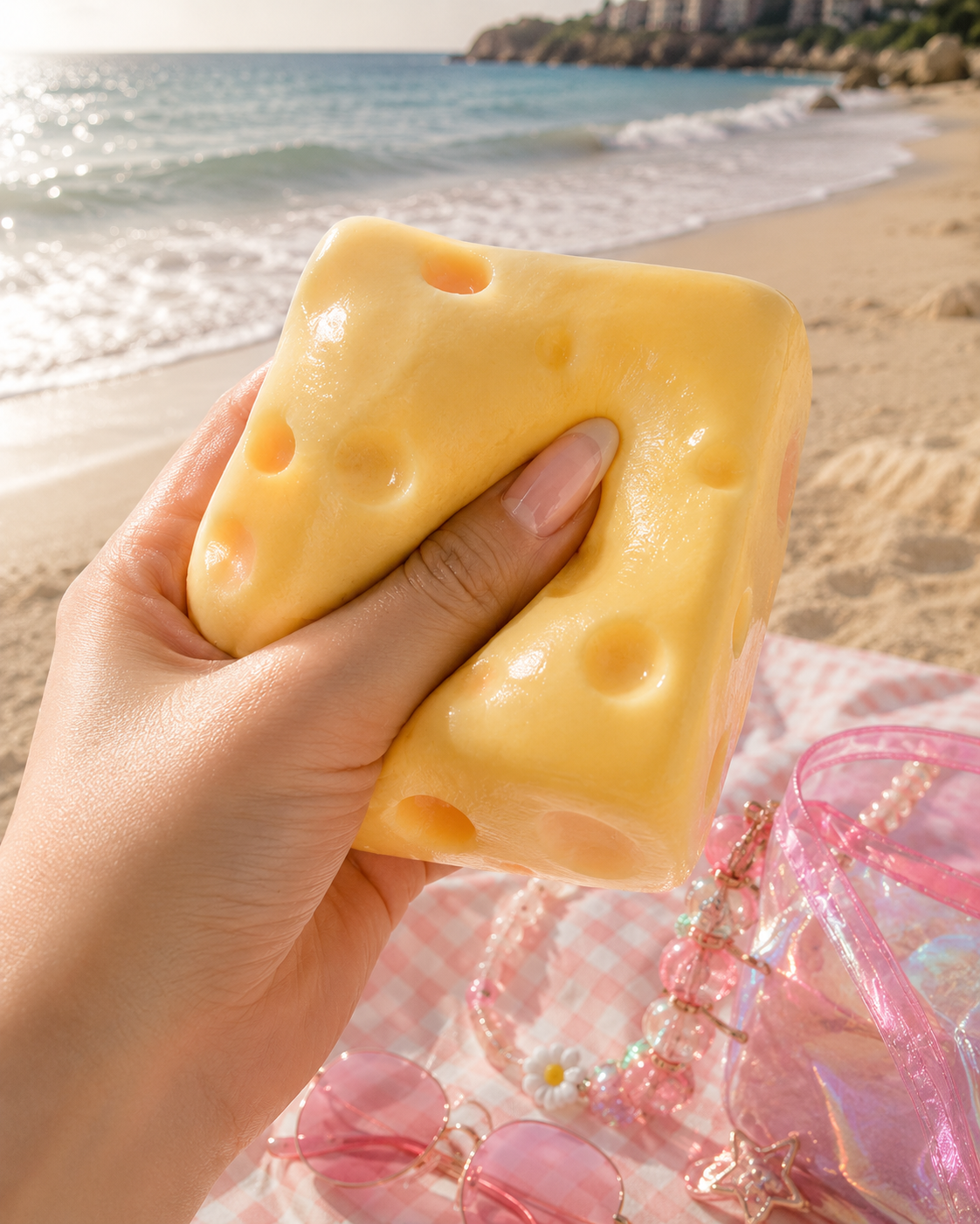 CraveSquish Giant Cheese Squishy Toy